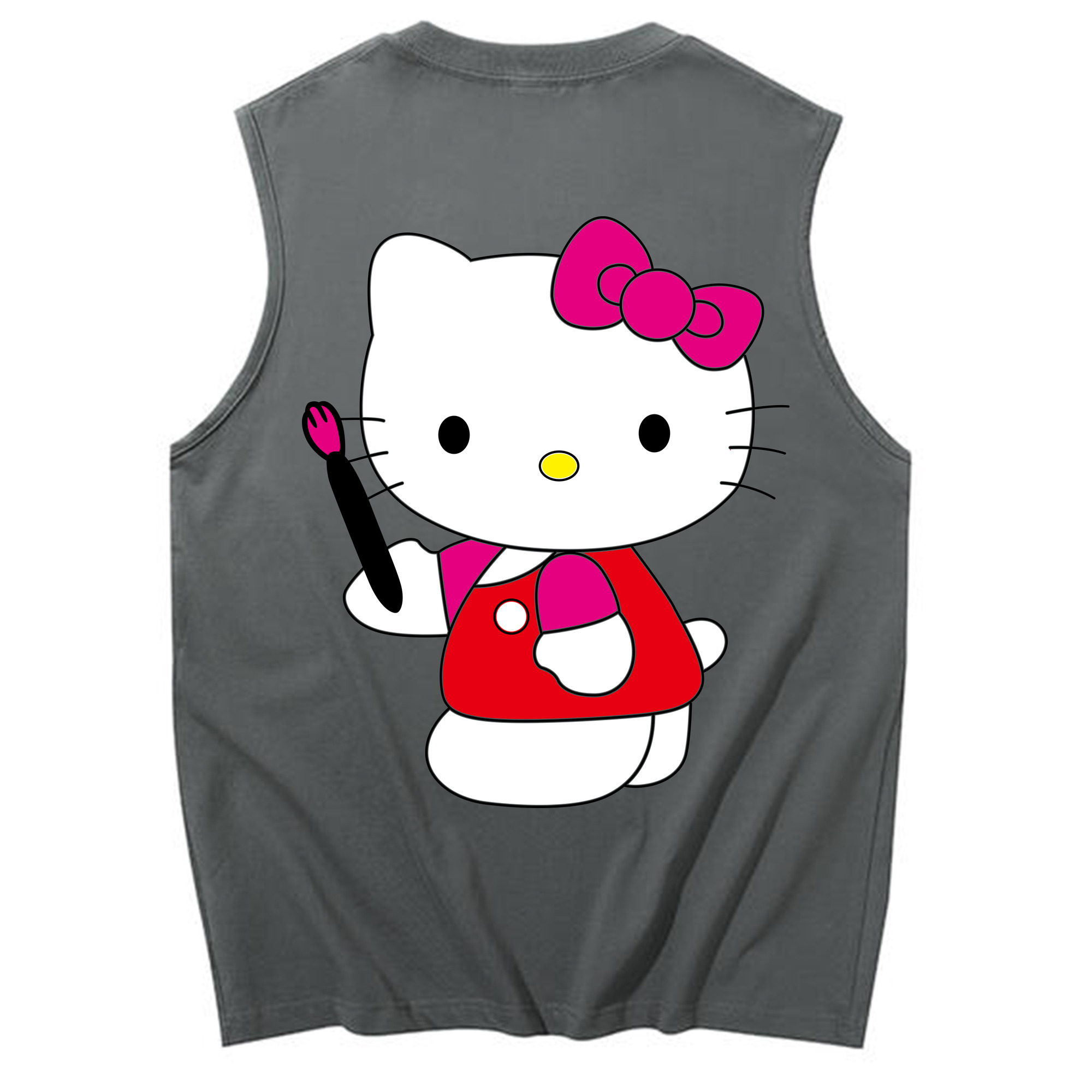 （画像用） Hello Kitty ハローキティ コットン100％タンクトップ（背面プリント）